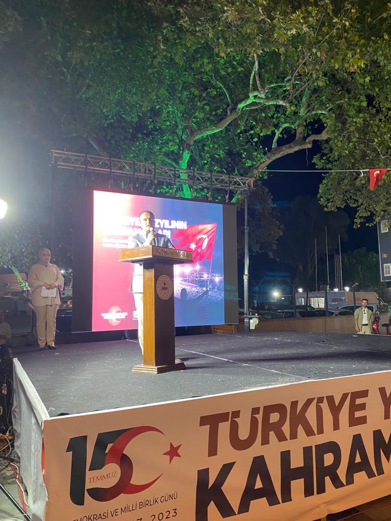 15 Temmuz Şehitleri Anma, Demokrasi ve Milli Birlik Günü 7. Yıldönümünde Atatürk Meydanında Büyük Bir Coşku ile Kutlandı